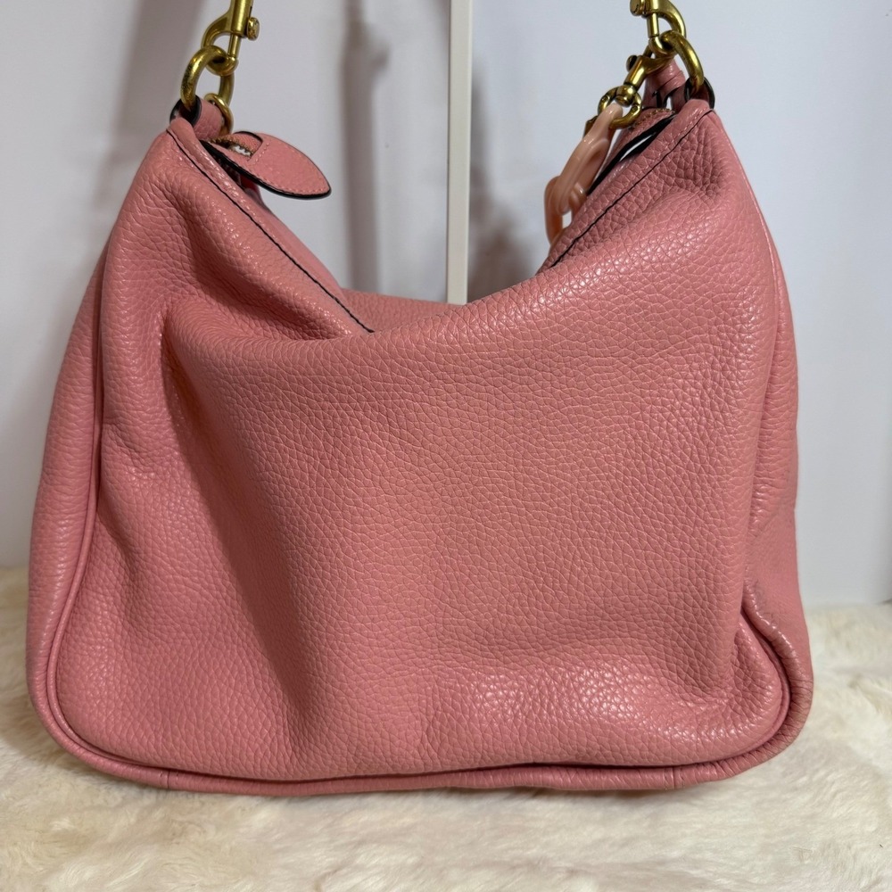 Coach Cary Shoulder Bag CC435 Bubblegum Pink Extra Straps Pebble Leather Pink - Picture 9 of 16